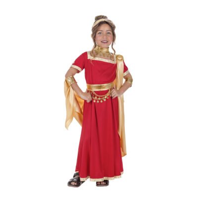 Costume da Romano rosso Bambina