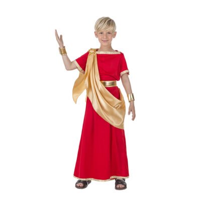 Costume da Senatore romano rosso Bambino
