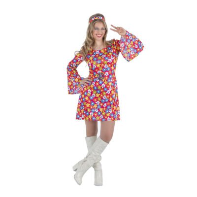 Costume da Anni 70 Fiori Donna