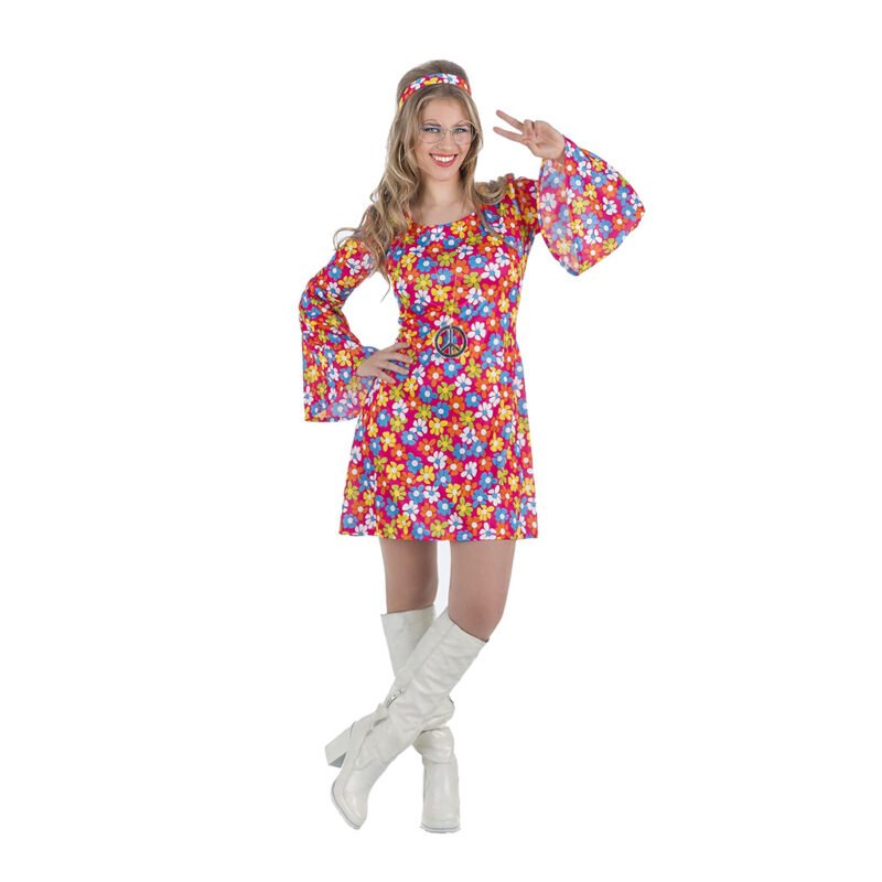 Costume da Anni 70 Fiori Donna