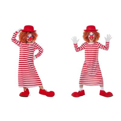 Costume da Clown a strisce lunghe Bambini